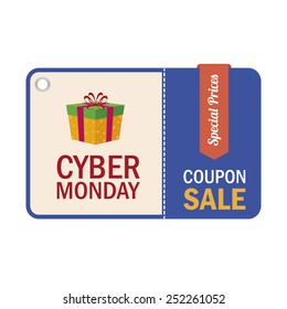 abstract cyber monday object on a white background