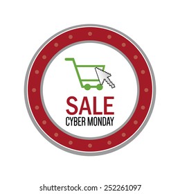 abstract cyber monday object on a white background