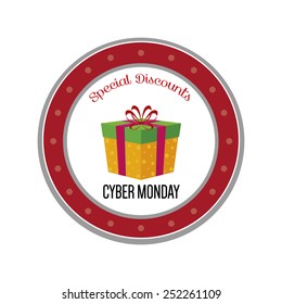 abstract cyber monday object on a white background