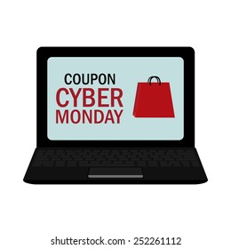 abstract cyber monday object on a white background