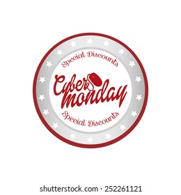 abstract cyber monday object on a white background