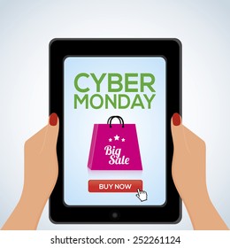 abstract cyber monday object on a white background