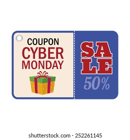 abstract cyber monday object on a white background