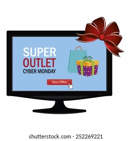 abstract cyber monday object on a white background