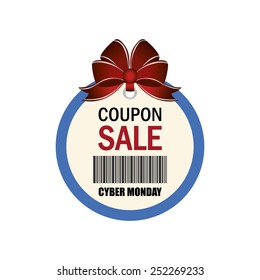 abstract cyber monday object on a white background