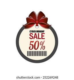 abstract cyber monday object on a white background