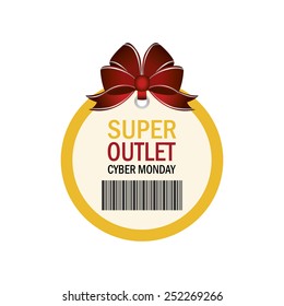 abstract cyber monday object on a white background
