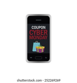 abstract cyber monday object on a white background