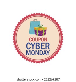 abstract cyber monday object on a white background