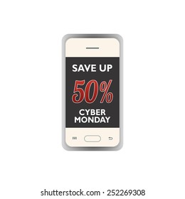 abstract cyber monday object on a white background