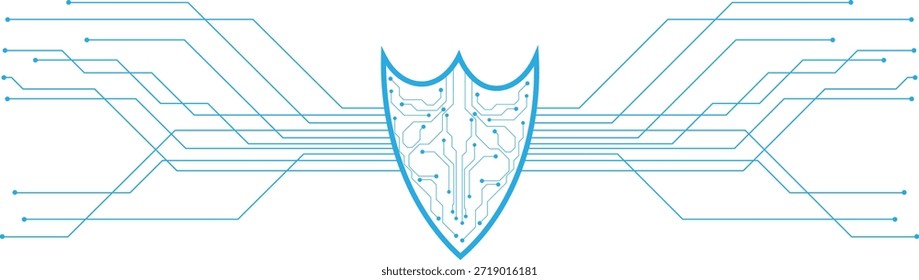 Diseño Abstractas de concepto de seguridad cibernética.