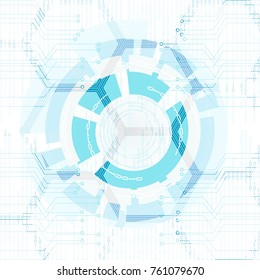 Abstract cyber security concept, vector technology concept, binary circuit board