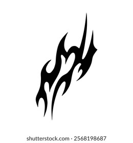 Abstract cyber sigilism, tribal tattoo designs