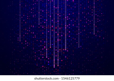 Abstract cyber space environment background. Digital particles grid virtual reality. Graphic concept for your design