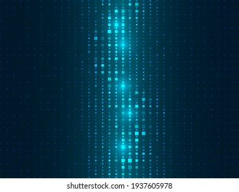 Abstract cyber space environment background. Digital particles grid virtual reality. Graphic concept for your design