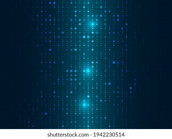 Abstract cyber space environment background. Digital particles grid virtual reality. Graphic concept for your design