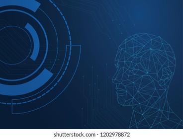 Abstract cyber technology background.  