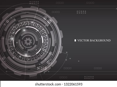 abstract cyber technology black vector background 