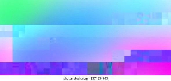 Abstract cyberpunk background with diffusion gradients. Modern techno backdrop with glitch effect. Vector illustration of a distorted surface.