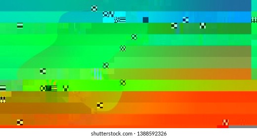 Abstract cyberpunk background with diffusion gradients. Modern techno backdrop with glitch effect. Vector illustration of a distorted surface.