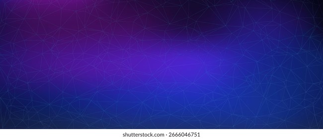 Abstract cyberpunk background with dots and lines triangular cells connecting. Tech concept. modern