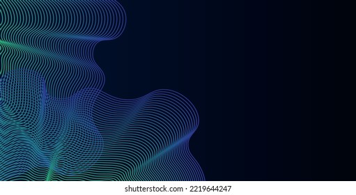 abstract cyberpunk background with neon wave forms, vector illustration