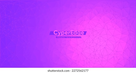 Abstract cyberpunk background with triangle shape pattern