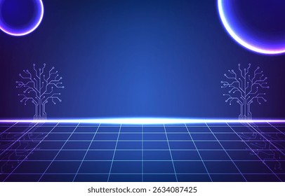 Abstract cyberpunk technology background. Design for  circuit board futuristic future digital futuristic electronic data.