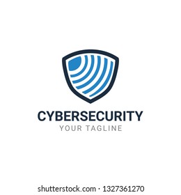 Abstract Cybersecurity Logo Design Vector Template