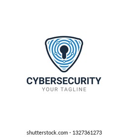 Abstract Cybersecurity Logo Design Vector Template