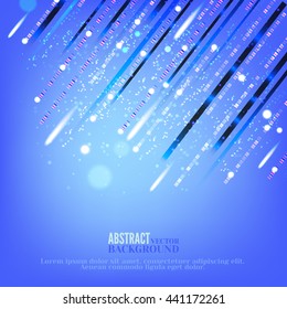 Abstract cyberspace background for business,web design, print or presentation.Concept of flying glowing particles