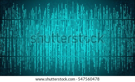 Abstract cyberspace with digital lines, binary code, matrix background with digits