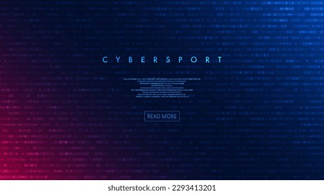 Abstract cybersport visualization. Neon colors gradient background. Geometric pattern representation. Graphic concept for your design.