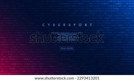 Abstract cybersport visualization. Neon colors gradient background. Geometric pattern representation. Graphic concept for your design.