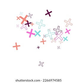 Abstract cycle is done from randomly allocated reject cross symbols. Vector illustration