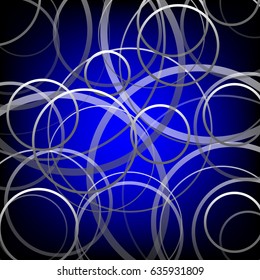 abstract cycle line on a blue background