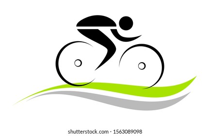 abstract cycle sport vector illustration