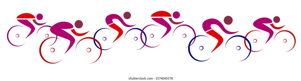 abstract cycle sport vector illustration