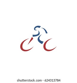 abstract cycling icon logo