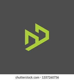 Abstract D D Letter Architecture Logo Design Idea