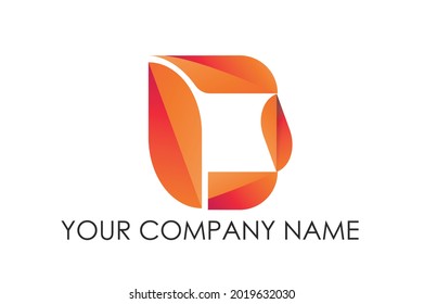 abstract D letter creative logo design