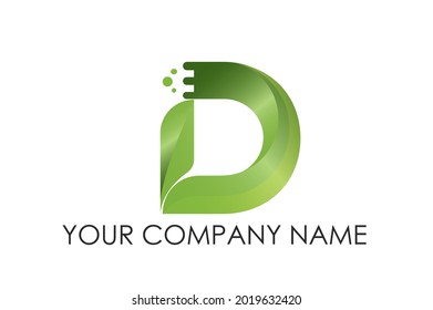 diseño de logotipo creativo de letras D abstractas