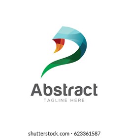 Logo de la letra D abstracta