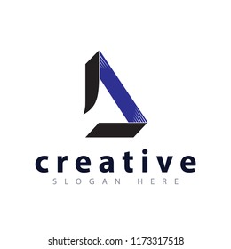 abstract D letter logo icon vector template