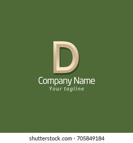 Abstract D letter logotype