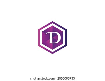 Abstract D letter modern initial lettermarks logo design 