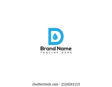 Abstract D letter modern initial lettermarks logo design