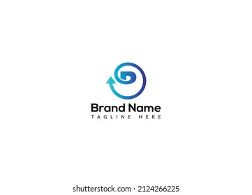 Abstract D letter modern initial lettermarks logo design