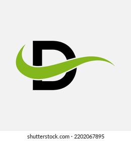 Abstract D letter modern initial lettermarks logo design