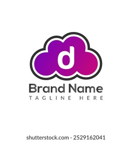 Abstrato D letra moderna inicial lettermarks logo design	
